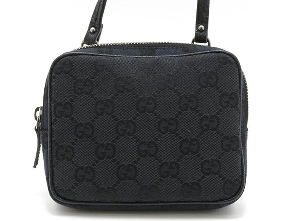 Gucci shoulder bag black GG canvas